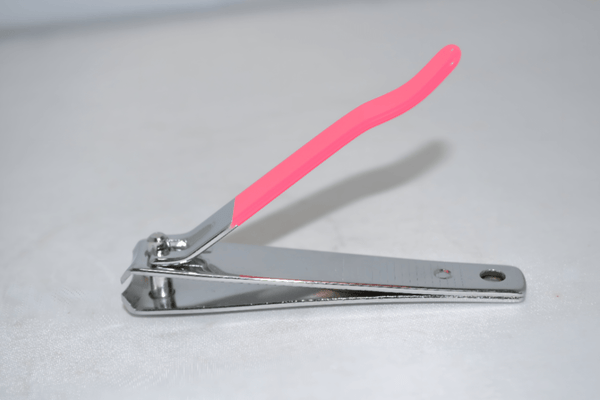 Globalstar Easy Grip Nail Clipper - Stainless Steel with Pink Rubber Handle