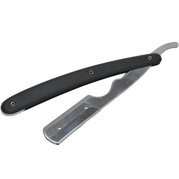 Globalstar Professional Straight Razor with Black Handle - Precision Shaving Excellence