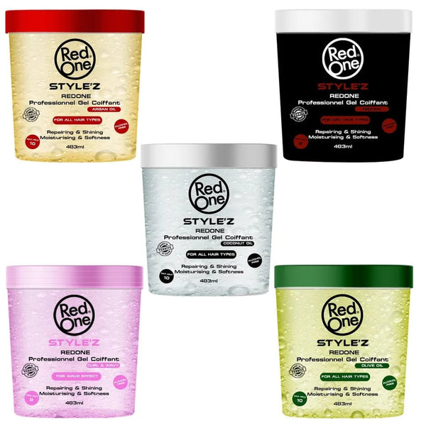 RedOne 910ml Style'z Professional Hair Gel - Enhance Curls & Waves with Strong Hold