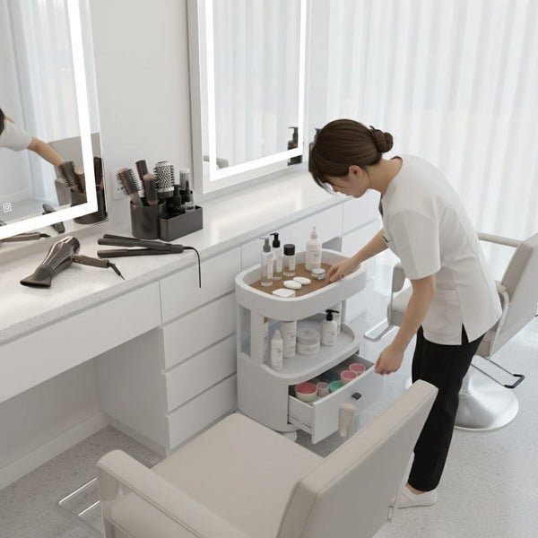 Globalstar Small Rolling Trolley with Drawer - Perfect for Salon and Multiuse Storage