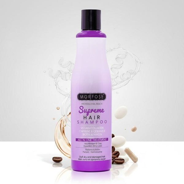 Morfose Hair Shampoo 500 ml – Intensive Nourishing Formula with Vegan Collagen, Caffeine, Ceramide, Biotin & Niacin