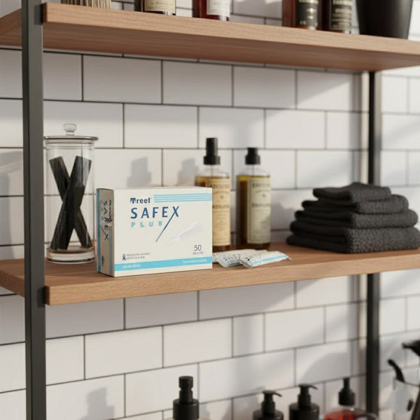 ماكينة حلاقة صالونات التجميل سيفكس التي تستخدم لمرة واحدة - عبوة من 50 شفرة حلاقة احترافية للرجال، مثالية للاستخدام في المنزل وفي صالونات الحلاقة