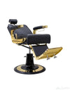 Globalstar Classic Barber Chair Gold Frame with Black Leather Upholstery – Stylish & Durable