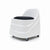 Globalstar Mani Pedi Stool Chair with Back & White – Heavy-Duty Rolling Salon Chair on Wheels for Beauty & Nail Spa (Black/White)