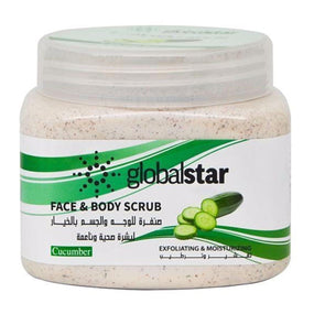 Globalstar Exfoliating Face and Body Scrub Cucumber 500ml - Awarid UAE