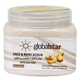 Globalstar Exfoliating Face and Body Scrub Shea Butter 500ml - Awarid UAE