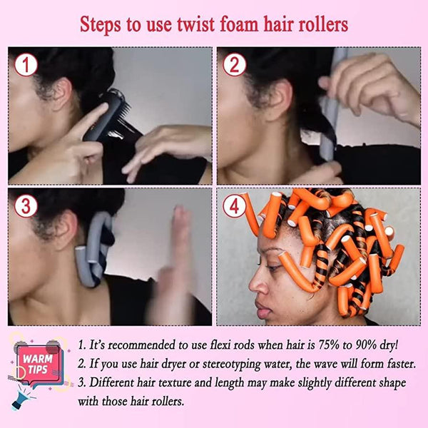 Globalstar Flexible Styling Rollers Orange 1.5cm 10pcs PU27122 - Awarid UAE