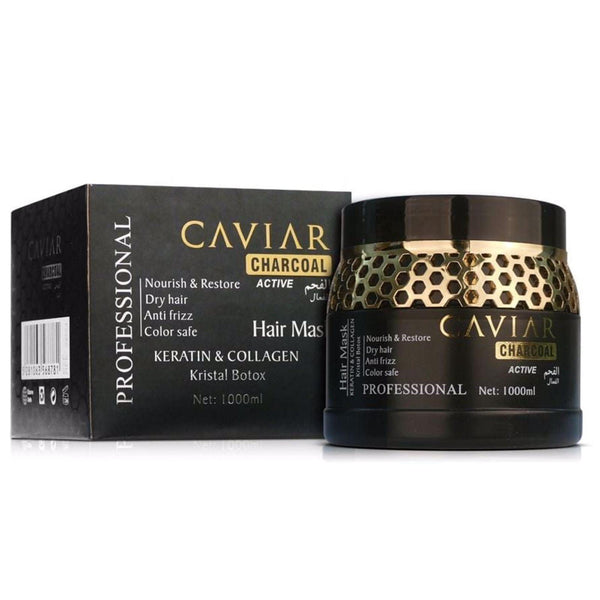 Caviar Charcoal Active Keratin & Collagen Hair Mask 1000ml - Awarid UAE
