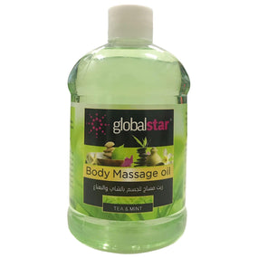 Globalstar Body Massage Oil Tea & Mint Scent 500ml - Awarid UAE