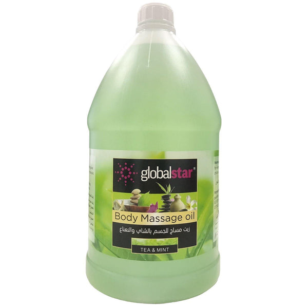 Globalstar Body Massage Oil Tea & Mint Scent 3.8L - Awarid UAE