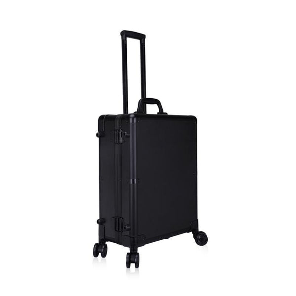Globalstar Black Makeup Trolley Case With Adjustable LED Lights, Speaker, Bluetooth Player And Detachable 4 Wheels - Awarid UAE