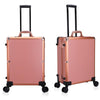 Globalstar Rose Gold Makeup Trolley Case With Adjustable LED Lights, Speaker, Bluetooth Player And Detachable 4 Wheels - Awarid UAE