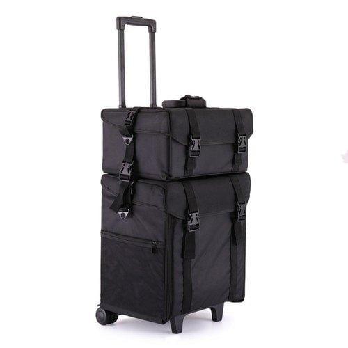 Black 2 in 1 Professional Beauty Case Trolley - HZB06 - Awarid UAE