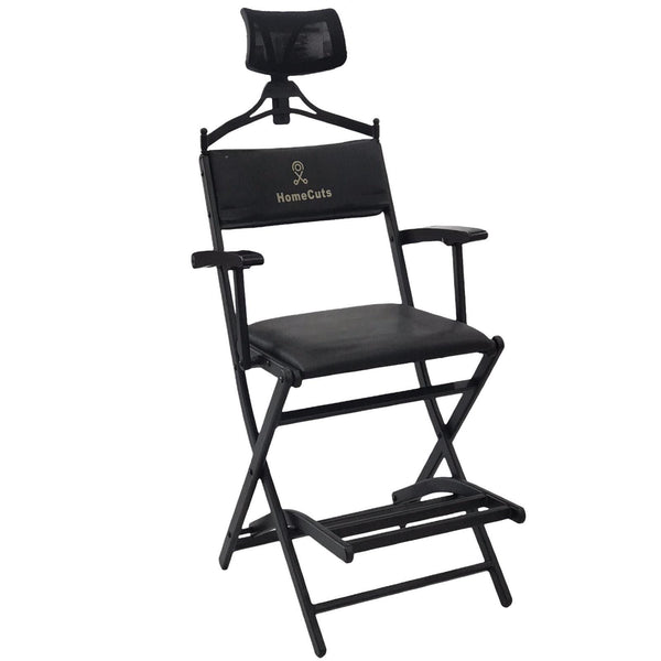 Portable Director's Makeup Chair With Headrest Black MY740 - Awarid UAE