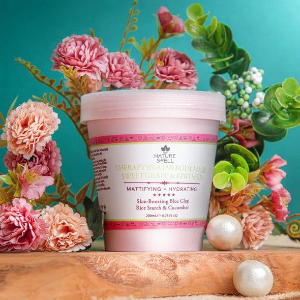 Nature Spell Therapy In A Jar Body Mask Sweet Grape & Kiwi Seed 200ml - Awarid UAE