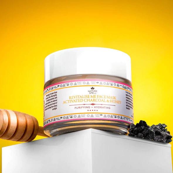 Nature Spell Revitalise Me Face Mask Activated Charcoal & Honey 100ml - Awarid UAE