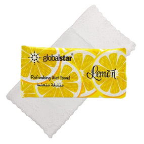Globalstar Refreshing Wet Towel Lemon 100pcs - RT01 - Awarid UAE