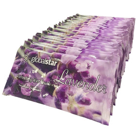 Globalstar Refreshing Wet Towel Lavender 100pcs - RT02 - Awarid UAE