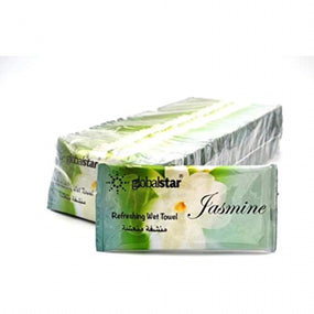 Globalstar Refreshing Wet Towel Jasmine 100pcs - RT03 - Awarid UAE