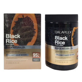 Dalaplex Black Natural Oil Black Rice Creamy Hair Mask 1000ml - Awarid UAE