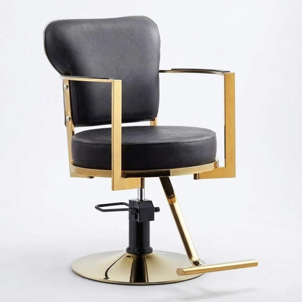 Globalstar Luxury Ladies Styling Chair – Gold Hydraulic Salon Chair for Hairdressers & Beauty Salons