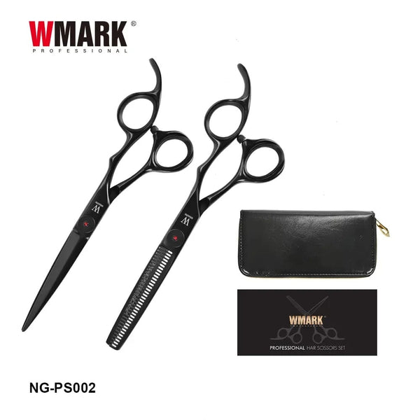 WMARK NG‑PS002 Professional Hairdressing Scissors Set 9CR18 Stainless Steel Barber Cutting & Thinning Shears