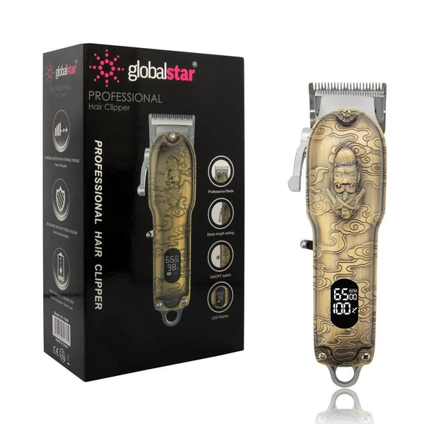Globlastar Professional Hair Clipper – LED Display, Adjustable Blade Length, Long‑Life Battery & Powerful Motor