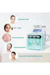 Globalstar 7-in-1 Hydra Facial Machine – Professional Skin Rejuvenation & Blackhead Removal Beauty Device, Green Metal