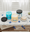 Vai Naturals Blue Indigo Body Care Set – Exfoliating Scrub 600g, Moisturizing Soap 500ml & 48-Hour Hydrating Body Butter 300ml