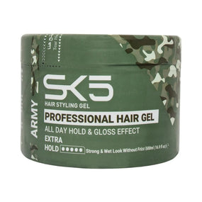 SK5 Army Styling Gel - 500ml | Strong Hold with Shine and Moisture