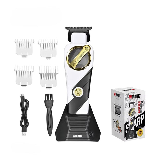 WMARK NG-9213 Professional Detail Trimmer 9000 RPM Cordless T-Blade Hair Clipper 0.1mm Gap White