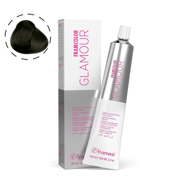 Framesi FramColor Glamour The Natural Ashes 100ml – Cool Ash Permanent Hair Color with 100% Grey Coverage