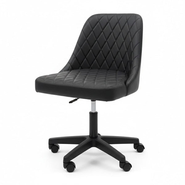 Globalstar DX-3091-89 Black Stool Chair with Backrest – Rolling Salon Spa Stool