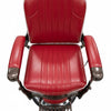 Globalstar DY-6611 Red Barber Chair – Soft Leather 360° Rotating with Silver Base