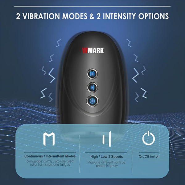 WMARK NG-SM001 Cordless Handheld Massager USB Rechargeable 2600mAh 13 Hours Runtime Barber Salon Heat Vibration