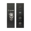 Two black cards with skull and crown design and Globalstar branding on a white background