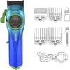 WMARK NG-9009 Professional Hair Clipper 10000 RPM Maglev Motor Zero Gap DLC Fade Blade Cordless Blue