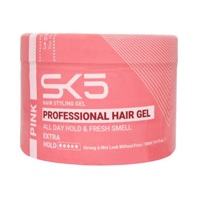 SK5 500ml Pink Hair Gel - Strong Hold and Refreshing Fragrance