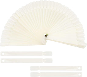 Globalstar Natural Nail Art Practice Tips - 50 Pieces Fan-Shaped Color Display with Mounting Screw