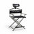 Globalstar Foldable Tall Makeup Chair Silver with Headrest – Portable Director & Makeup Artist Chair