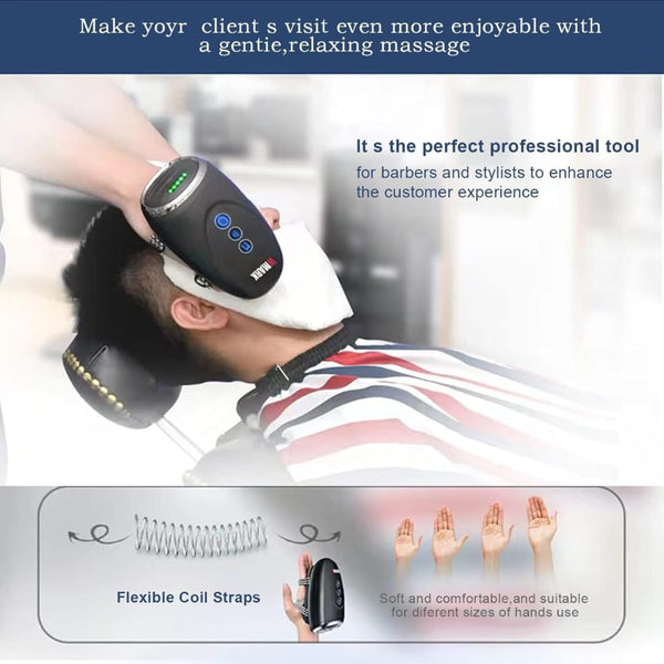 WMARK NG-SM001 Cordless Handheld Massager USB Rechargeable 2600mAh 13 Hours Runtime Barber Salon Heat Vibration
