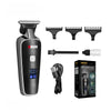 WMARK NG-204 Digital Display Barber Trimmer Powerful Rotary Motor Cordless Hair Clipper 90 Min Runtime Black