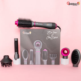 Gjarrah 5 Piece Hair Dryer – 1200W High-Performance Styler with 360-Degree Reversible Rotation for Ultimate Versatility