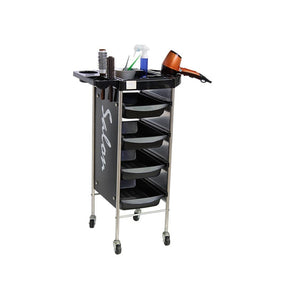 Globalstar Aluminum Pedicure Salon Trolley - Portable Stainless Steel Beauty Cart for Aesthetic and Cosmetic Use