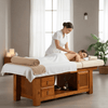 Globalstar Massage Bed with Drawers: Beige Spa Bed for Professional Massage and Therapy