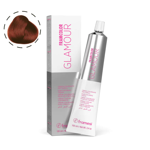 Framesi FramColor Glamour Auburn Series 100ml – Permanent Professional Hair Color with 100% Grey Coverage