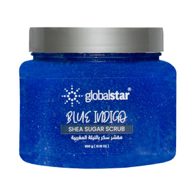 Globalstar Blue Indigo Sugar Scrub with Shea Butter – 600g | Nourishing & Smoothing Body Scrub