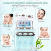 Globalstar 7-in-1 Hydra Facial Machine – Professional Skin Rejuvenation & Blackhead Removal Beauty Device, Green Metal