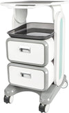 Globlastar Multi-Use Medical & Salon Trolley Cart with 2 Drawers – ABS Professional Rolling Utility Cart for Spa, Clinic, Hospital & Office