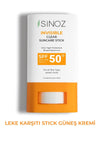 Sinoz Invisible Clear Suncare Stick SPF 50+ – Transparent, Non-Greasy, Face & Body Sun Protection, 0.5 Fl Oz